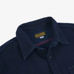 12oz Dobby Cloth Work Shirt - Indigo -Denim Clothing-Iron Heart International IHSH 380 IND 6