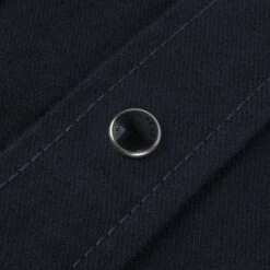 9oz Military Serge CPO Shirt - Black 31 9oz Military Serge CPO Shirt - Black -Denim Clothing-Iron Heart International IHSH 381 BLK 13