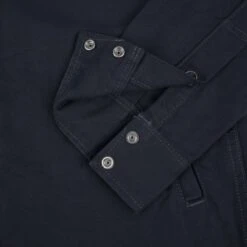 9oz Military Serge CPO Shirt - Black 27 9oz Military Serge CPO Shirt - Black -Denim Clothing-Iron Heart International IHSH 381 BLK 9