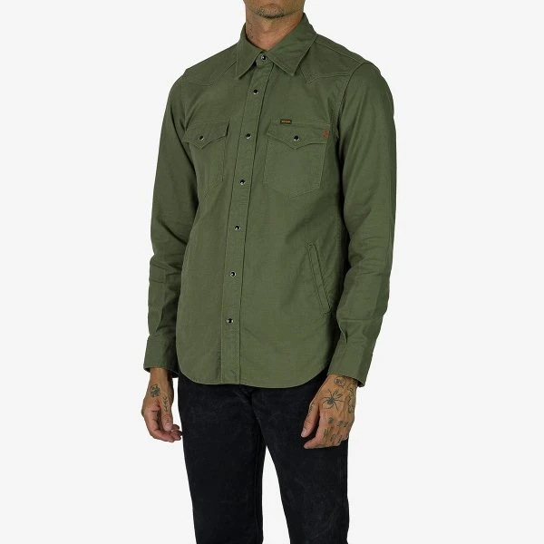 9oz Military Serge CPO Shirt - Olive 3 9oz Military Serge CPO Shirt - Olive