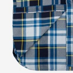 9oz Selvedge American Check Work Shirt - Blue -Denim Clothing-Iron Heart International IHSH 382 BLU 14