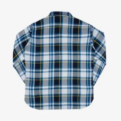 9oz Selvedge American Check Work Shirt - Blue -Denim Clothing-Iron Heart International IHSH 382 BLU 4