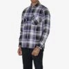 9oz Selvedge American Check Work Shirt - Purple -Denim Clothing-Iron Heart International IHSH 382 PUR