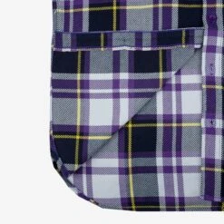 9oz Selvedge American Check Work Shirt - Purple -Denim Clothing-Iron Heart International IHSH 382 PUR 8