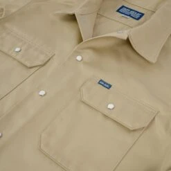 9oz T/C Mechanic Shirt - Beige -Denim Clothing-Iron Heart International IHSH 383 BEI 10