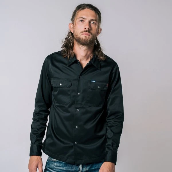 9oz T/C Mechanic Shirt - Black 6 9oz T/C Mechanic Shirt - Black - Image 4