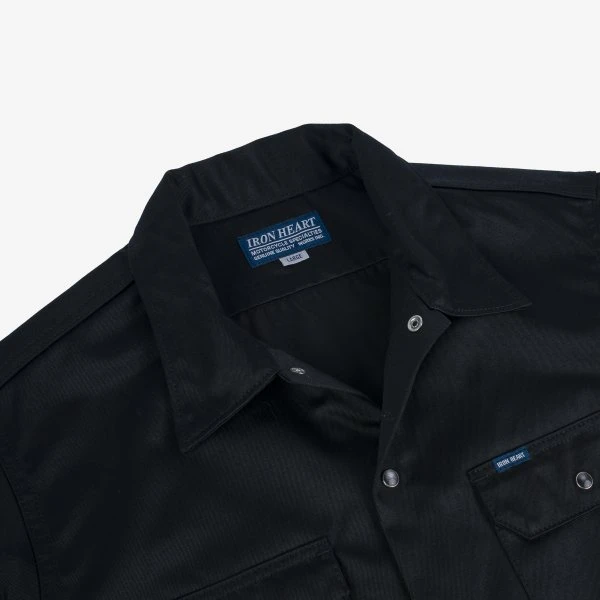 9oz T/C Mechanic Shirt - Black 10 9oz T/C Mechanic Shirt - Black - Image 8