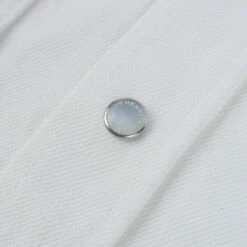 13.5oz Denim Western Shirt - White -Denim Clothing-Iron Heart International IHSH 384 WHT 10