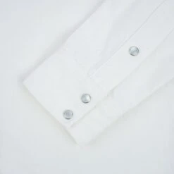 13.5oz Denim Western Shirt - White -Denim Clothing-Iron Heart International IHSH 384 WHT 8
