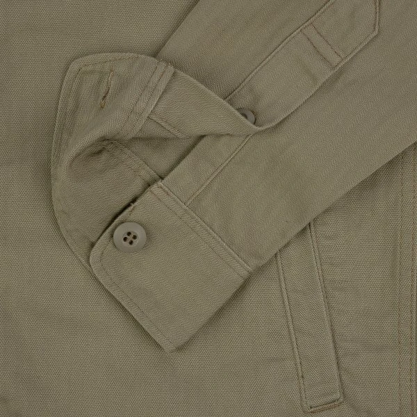 9oz Herringbone Military Shirt - Beige 12 9oz Herringbone Military Shirt - Beige - Image 10
