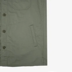 9oz Herringbone Military Shirt - Olive Drab Green -Denim Clothing-Iron Heart International IHSH 385 ODG 10