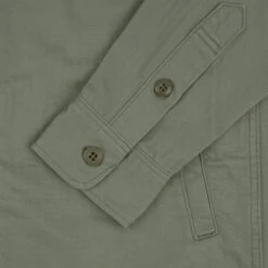 9oz Herringbone Military Shirt - Olive Drab Green -Denim Clothing-Iron Heart International IHSH 385 ODG 7