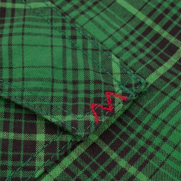 5oz Selvedge Short Sleeved Western Shirt - Green Vintage Check 12 5oz Selvedge Short Sleeved Western Shirt - Green Vintage Check - Image 10