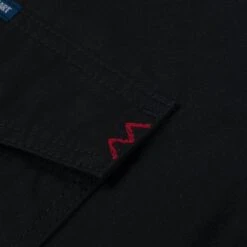 7oz Fatigue Cloth Short Sleeved Western Shirt - Black -Denim Clothing-Iron Heart International IHSH 387 BLK 10