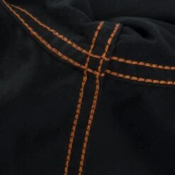 7oz Fatigue Cloth Short Sleeved Western Shirt - Black -Denim Clothing-Iron Heart International IHSH 387 BLK 12