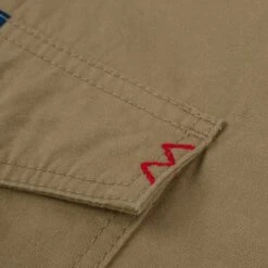 7oz Fatigue Cloth Short Sleeved Western Shirt - Khaki -Denim Clothing-Iron Heart International IHSH 387 KHA 10