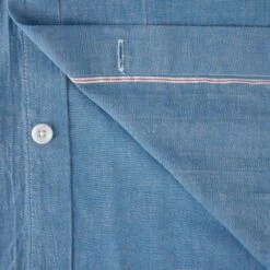 4oz Selvedge Short Sleeved Summer Shirt - Blue 25 4oz Selvedge Short Sleeved Summer Shirt - Blue -Denim Clothing-Iron Heart International IHSH 388 BLU 11