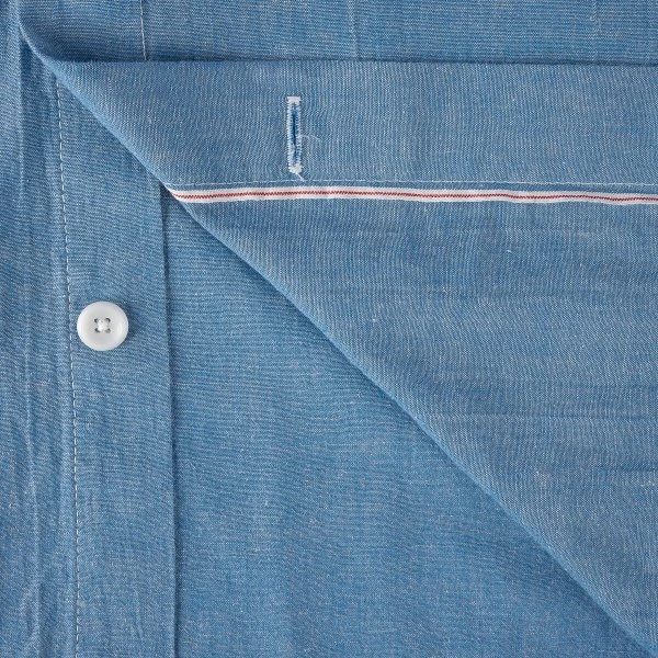 4oz Selvedge Short Sleeved Summer Shirt - Blue 14 4oz Selvedge Short Sleeved Summer Shirt - Blue - Image 12