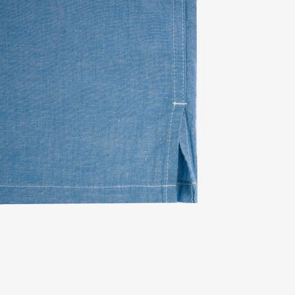 4oz Selvedge Short Sleeved Summer Shirt - Blue 7 4oz Selvedge Short Sleeved Summer Shirt - Blue - Image 5