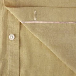 4oz Selvedge Short Sleeved Summer Shirt - Yellow -Denim Clothing-Iron Heart International IHSH 388 YEL 10