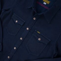 12oz Dobby Cloth CPO Shirt - Indigo -Denim Clothing-Iron Heart International IHSH 389 IND 7