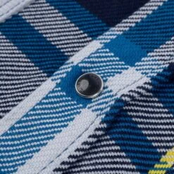 9oz Selvedge American Check Western Shirt - Blue -Denim Clothing-Iron Heart International IHSH 390 BLU 10