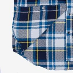 9oz Selvedge American Check Western Shirt - Blue -Denim Clothing-Iron Heart International IHSH 390 BLU 11