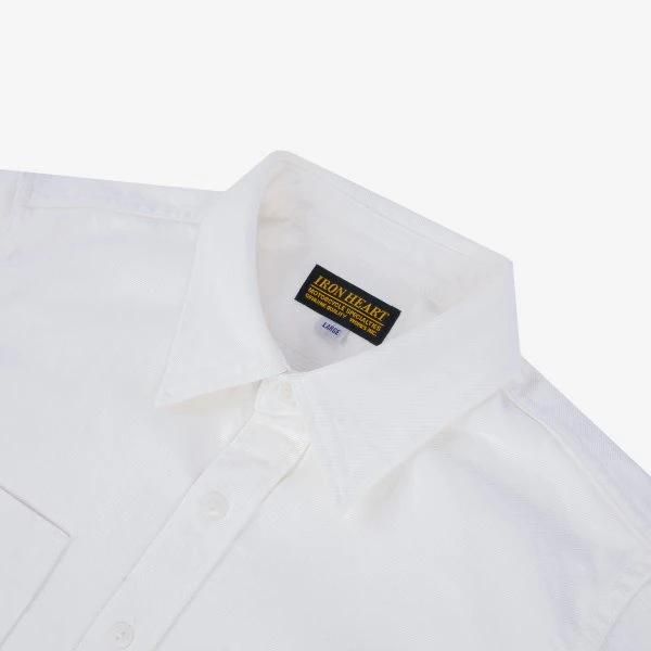 13.5oz Denim Work Shirt - White 8 13.5oz Denim Work Shirt - White - Image 6