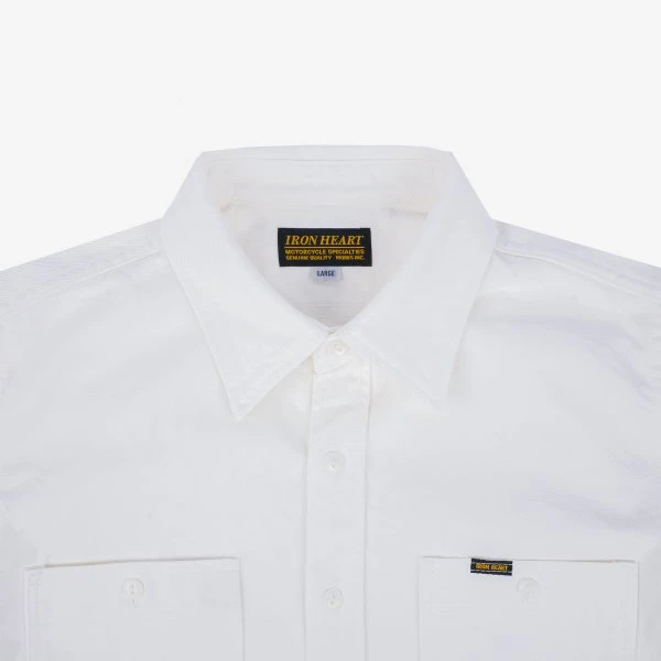 13.5oz Denim Work Shirt - White 9 13.5oz Denim Work Shirt - White - Image 7