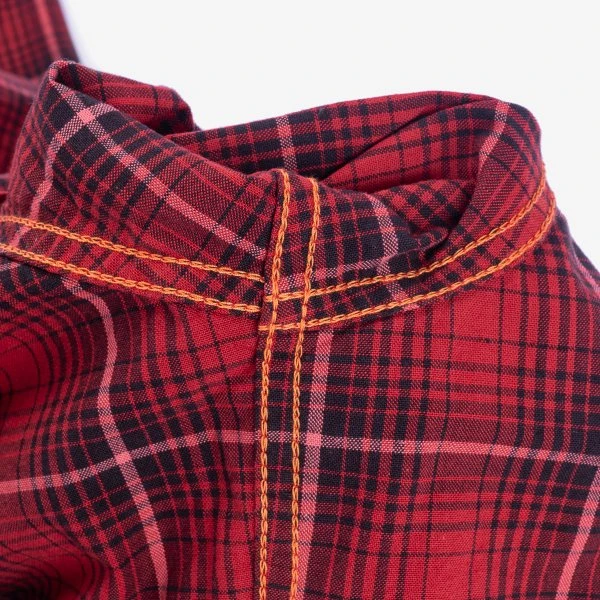 5oz Selvedge Short Sleeved Work Shirt - Red Vintage Check 12 5oz Selvedge Short Sleeved Work Shirt - Red Vintage Check - Image 10