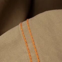 7oz Fatigue Cloth Short Sleeved Work Shirt - Khaki -Denim Clothing-Iron Heart International IHSH 393 KHA 10