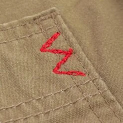 7oz Fatigue Cloth Short Sleeved Work Shirt - Khaki -Denim Clothing-Iron Heart International IHSH 393 KHA 7