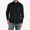 7oz Fatigue Cloth Work Shirt - Black 2 7oz Fatigue Cloth Work Shirt - Black -Denim Clothing-Iron Heart International IHSH 395 BLK