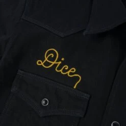 Iron Heart X DicE 12oz Selvedge Denim Embroidered Western Shirt "The Johnny Cash III" - Superblack -Denim Clothing-Iron Heart International IHSH IHxDM 01 11