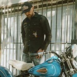 Iron Heart X DicE 12oz Selvedge Denim Embroidered Western Shirt "The Johnny Cash III" - Superblack -Denim Clothing-Iron Heart International IHSH IHxDM 01 4