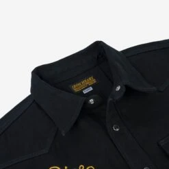 Iron Heart X DicE 12oz Selvedge Denim Embroidered Western Shirt "The Johnny Cash III" - Superblack -Denim Clothing-Iron Heart International IHSH IHxDM 01 8