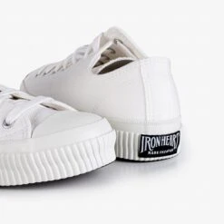 21oz Selvedge Denim Low-Top Sneakers - White -Denim Clothing-Iron Heart International IHSN 01 WHT 4