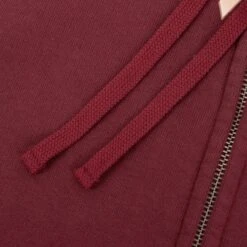 14oz Ultra Heavyweight Loopwheel Cotton Zip Up Hoodie - Burgundy 18 14oz Ultra Heavyweight Loopwheel Cotton Zip Up Hoodie - Burgundy -Denim Clothing-Iron Heart International IHSW 10 BUR 6