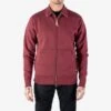 14oz Ultra Heavyweight Loopwheel Cotton Zip Up Sweater - Burgundy -Denim Clothing-Iron Heart International IHSW 11 BUR