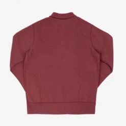 14oz Ultra Heavyweight Loopwheel Cotton Zip Up Sweater - Burgundy -Denim Clothing-Iron Heart International IHSW 11 BUR 3