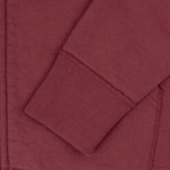 14oz Ultra Heavyweight Loopwheel Cotton Zip Up Sweater - Burgundy -Denim Clothing-Iron Heart International IHSW 11 BUR 5