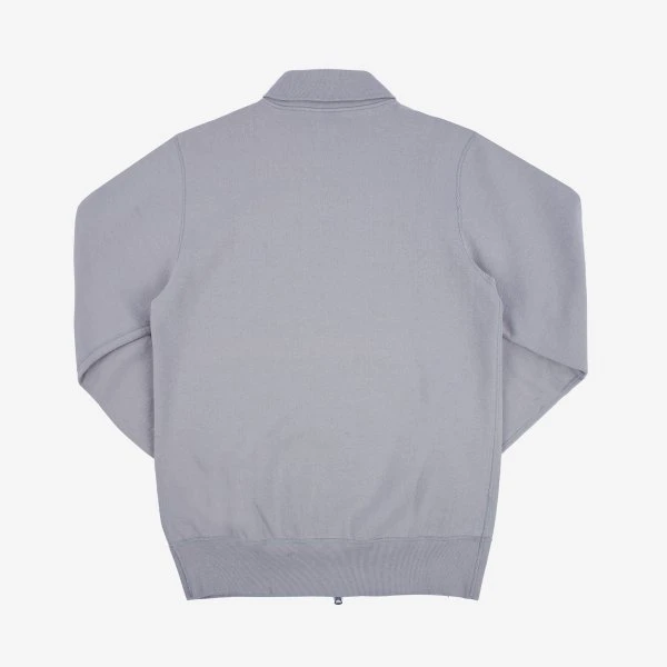 14oz Ultra Heavyweight Loopwheel Cotton Zip Up Sweater - Grey 6 14oz Ultra Heavyweight Loopwheel Cotton Zip Up Sweater - Grey - Image 4