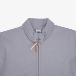 14oz Ultra Heavyweight Loopwheel Cotton Zip Up Sweater - Grey 18 14oz Ultra Heavyweight Loopwheel Cotton Zip Up Sweater - Grey -Denim Clothing-Iron Heart International IHSW 11 GRY 5