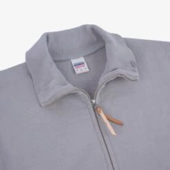 14oz Ultra Heavyweight Loopwheel Cotton Zip Up Sweater - Grey 19 14oz Ultra Heavyweight Loopwheel Cotton Zip Up Sweater - Grey -Denim Clothing-Iron Heart International IHSW 11 GRY 6
