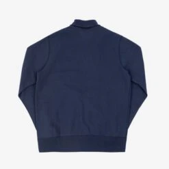 14oz Ultra Heavyweight Loopwheel Cotton Zip Up Sweater - Navy -Denim Clothing-Iron Heart International IHSW 11 NAV 3