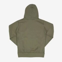 14oz Ultra Heavyweight Loopwheel Cotton Hoodie - Olive -Denim Clothing-Iron Heart International IHSW 49 OLV 4