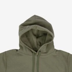 14oz Ultra Heavyweight Loopwheel Cotton Hoodie - Olive -Denim Clothing-Iron Heart International IHSW 49 OLV 5