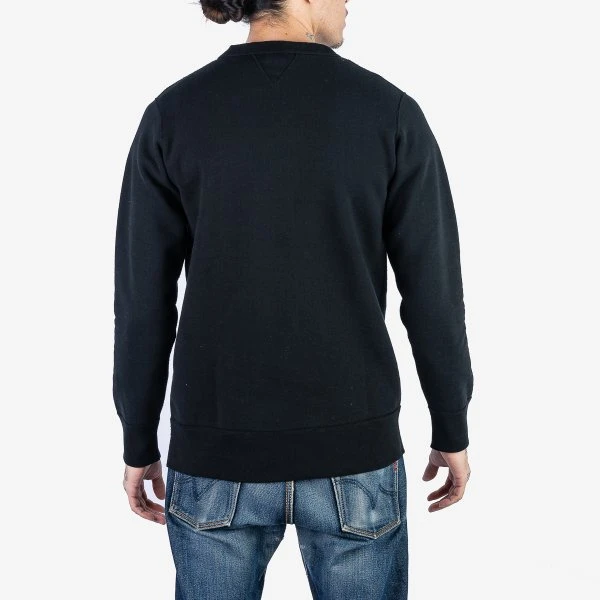 14oz Ultra Heavyweight Loopwheel Cotton Crew Neck Sweat - Black 4 14oz Ultra Heavyweight Loopwheel Cotton Crew Neck Sweat - Black - Image 2