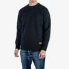14oz Ultra Heavyweight Loopwheel Cotton Crew Neck Sweat - Black -Denim Clothing-Iron Heart International IHSW 69L BLK