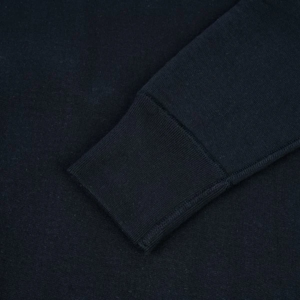 14oz Ultra Heavyweight Loopwheel Cotton Crew Neck Sweat - Black 6 14oz Ultra Heavyweight Loopwheel Cotton Crew Neck Sweat - Black - Image 4